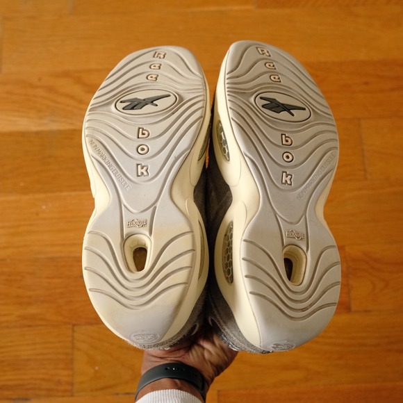 Reebok Question Mid Men's Suede Basketball Shoes Grey Size 10.5 Allen Iverson - Picture 6 of 7